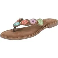 Lazamani Lazamani Sandalen Leder/Textil Zehentrenner