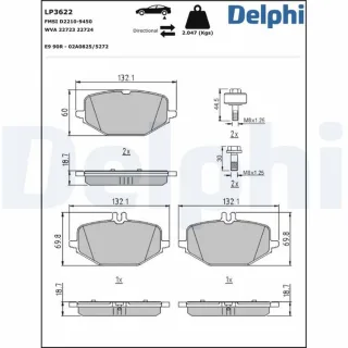 Delphi Bremsbel?ge hinten Mercedes G-Klasse Gle Gls