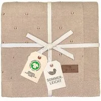 Babydecke DIKOS® aus *100%* Bio Baumwolle, Strickdecke, Geschenk zur Geburt, DIKOS, PREMIUM Qualität, Sommerdecke Ajour, 75x100, atmungsaktiv, weich