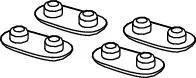 Tece -WC-Sitz Auflagepuffer (4 Stück), 9820423 9820423