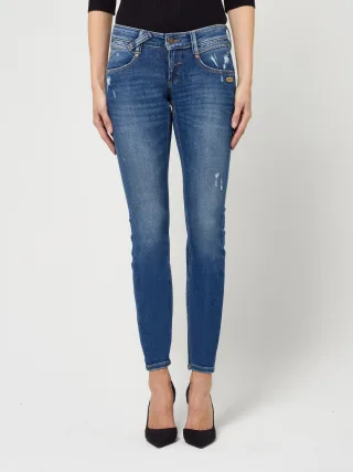 GANG - 94NENA - skinny fit destroyed auth blue - Gr. - 26