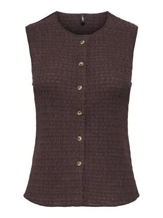 ONLY - ONLILSE S/L STRUCTURE VEST JRS NOOS Deep Mahogany - Gr. - S
