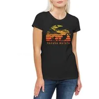 Urban Backwoods Print-Shirt Hakuna Matata Damen T-Shirt Lion Motto Quote Zitat König Der King (1-tlg) Löwen Movie Film Africa