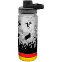 Geda Labels GmbH Trinkflasche Fußball Titel, Schwarz, 750ml, hitzebeständig (150 Grad, - 20 Grad)