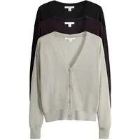 The Set Cardigan The Set Strickjacken mit V-Ausschnitt, 2er-Pack (3-tlg)