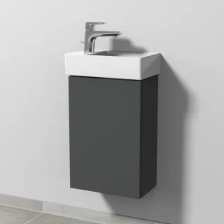 Sanipa 3way Waschtischunterbau zu Villeroy & Boch Avento Waschtisch mit 1 Tür, Anthrazit-Matt SM62622
