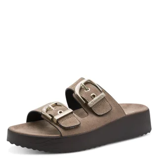 Tamaris - Da.-Pantolette taupe - Gr. - 39