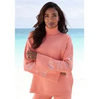 Elbsand Rollkragenpullover aus hochwertigem Strick mit eingestricktem Logo, Loungewear