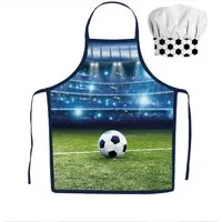 Javoli.com Kochschürze Javoli Kinderschürze mit Kochmütze Fußballstadion