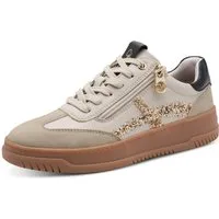 MARCO TOZZI by GMK Plateausneaker Freizeitschuh, Halbschuh, Schnürer mit Glitzerdetails