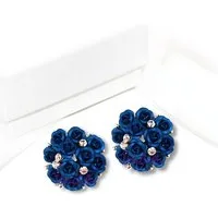 YouBella Ohrhänger-Set Jewellery Ohrringer Crystal Rose Form Floral Ohrstecker für Frauen (Enthaltene Komponenten: 1 Paar Ohrringe, Stilvoll, Party Wear, Mode, Geeignet für alle Anlässe), Kristall Rose Form Floral Ohrstecker
