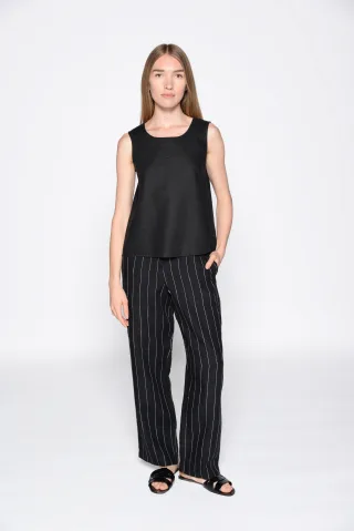 IN LINEA - Top, Rundhals 901 black - Gr. - 36