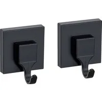 WENKO Wandhaken Vacuum-Loc® Modell Quadro, (Set), aus Kunststoff für Handtücher, Befestigen ohne Bohren