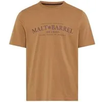 Man's World Rundhalsshirt normale Passform, Kurzarm, bedruckte Optik mit Print-Applikation