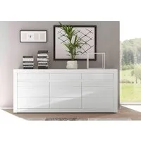 Home affaire Sideboard Carat, Breite 217 cm, wird mit zwei Leisten angeliefert, 1 x grau, 1 x weiss
