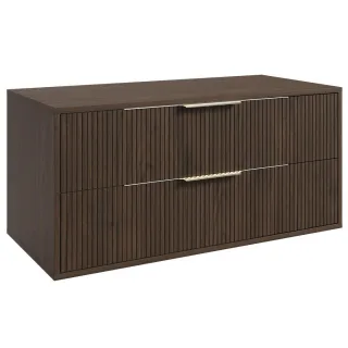 Badplaats Waschbeckenunterschrank, Eiche, Weiß, Holz, Rechteckig, 100x46x46 cm, Badezimmer, Badezimmerschränke, Waschbeckenunterschränke