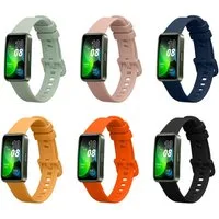 kwmobile Smartwatch-Armband 6x Sportarmband für Huawei Band 10 / 9 / 8 Armband, Armband TPU Silikon Großes Set Fitnesstracker - verschiedene Farben