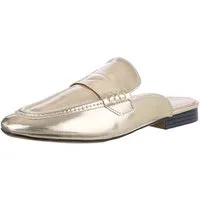 Ital-Design Damen Mules Freizeit Pantolette (88930374) Blockabsatz Pantoletten in Gold