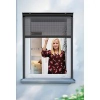 Insektenschutzrollo für Fenster, Fiberglas Fliegengitter mit Aluminium Rahmen, SCHELLENBERG, mit Bohren, verschraubt, in verschiedenen Farben und Größen erhältlich