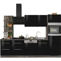 KOCHSTATION Küchenzeile KS-Brindisi Breite 280 cm, wahlweise mit E-Geräten und Induktion, mit MDF-Fronten und Regal
