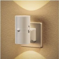 LOHAS-LED Nachtlicht Zylinder Bewegungssensor Weiß – 1W 3000K Dimmbar, deutscher Stecker, LED fest integriert, Warmweiß