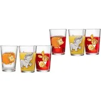 Ritzenhoff & Breker Kinderbecher Waldtiere, 6-teilig, 6-tlg., Glas, 3 verschiedene Tiermotive