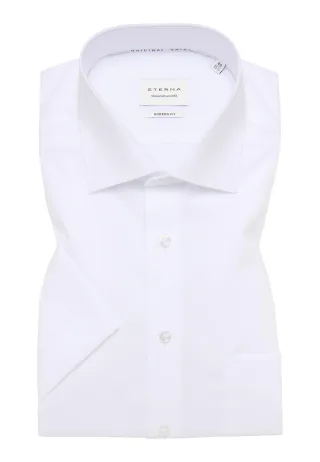 ETERNA - Original Shirt Popeline Kurzarm weiß - Gr. - 42
