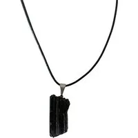 Eden Stone Perlenkette Edelstein Kette Schwarzer Turmalin (Schörl) Schutzanhänger Rohstein (1-tlg)