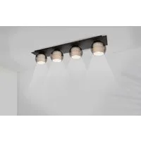 OTTO home Deckenleuchte Tanissa mit Doppelschirm, ohne Leuchtmittel, kugelförmig, Rauchglas, innen Stoffschirm, E27, Glasschirm, Textil