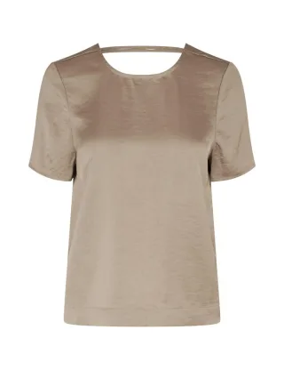 mbym - Kurzarmbluse - Nivara-M beige/braun - Gr. - XS