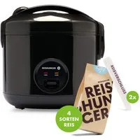 Reishunger Reiskocher Basis Reiskocher Bundle, 500 W, Mit Dampfgarfunktion & Warmhaltefunktion