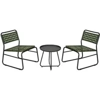 casa.pro Balkonset, (3-tlg., 1 Tisch, 2 Stühle), »Brienza« 3-tlg. Bistro-Set Grün