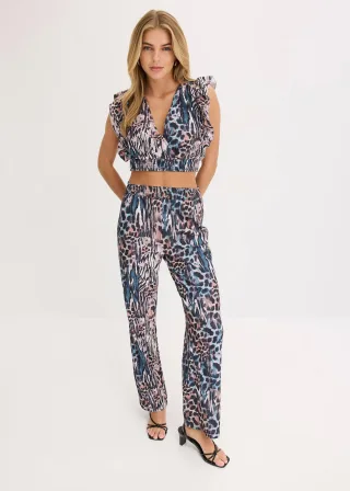 bonprix Top und Hose (2-tlg.Set), blau, Gr.36/38 (S), Stylisches Set mit toller Passform