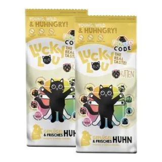 Lucky Lou Trockenfutter Katze Kitten, Food Code, Geflügel & Huhn 2x3 kg