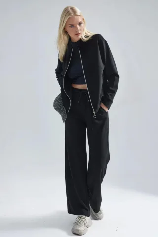 Modal Touch Zip-Hoodie & Ripp-Hose Set