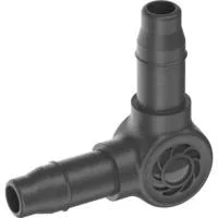 Micro-Drip-System L-Stück 4,6mm (3/16"), Verbindung dunkelgrau, 10 Stück, Modell 2023