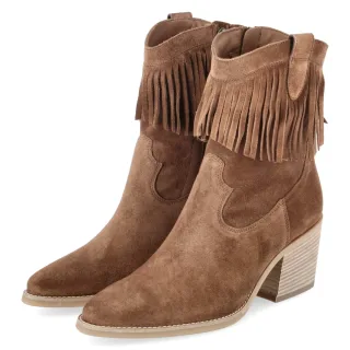 Paul Green Westernstiefeletten - Gr. 37 - Braun - Rauleder