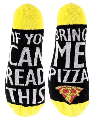 Wenn du diese Socken lesen kannst, bring mir Pizza Socken