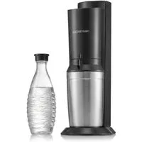 SodaStream Wassersprudler Wassersprudler Crystal 3.0 CQC Quick-Connect Glaskaraffe schwarz