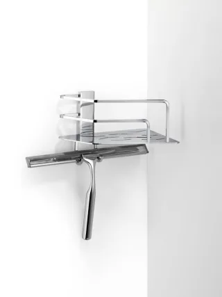 Giese Duschkorb Seaside mit Haken und Wischer Eckmodell, 30782-02 30782-02