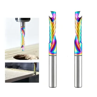 1 pc Single Flute O-Flute Carbide Router Bit 1/4'' Blade Diameter for CNC Router Micro Milling Machine Wood Timber MDF S