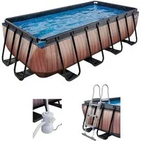 EXIT Framepool (Set, 3-tlg), BxLxH: 200x400x100 cm, mit Filterpumpe und Sicherheitsleiter