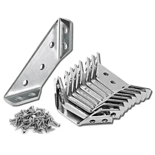 Furniture Corner Connector 20PCS Universal Stainless Steel L Brackets for Wood Metal Angle Brackets Shelves Tables Cabin
