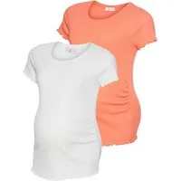 Neun Monate Umstandsshirt 2er Pack Schwangerschafts-Shirts (Packung, 2-tlg., 2) T-Shirts für Schwangerschaft und danach