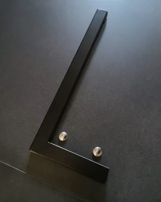 Neuesbad L-Konsolenträger (1 Stück) 40cm, Edelstahl V2A schwarz matt pulverbeschichtet NB1KTRL40-SW