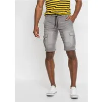 bonprix Bermudas aus Baumwolle und Polyester, mit Used-Effekt, regular fit