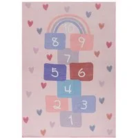 Mazovia Designteppich Kinder Hüpfspiel Kinderzimmer, 160 x 230 cm, Fußbodenheizung