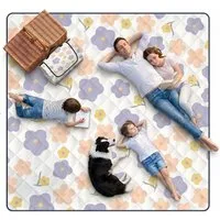 Picknickdecke Picknickdecke Wasserdicht Gross 200x200 Faltbar Leicht Outdoor Lila, FELIXLEO