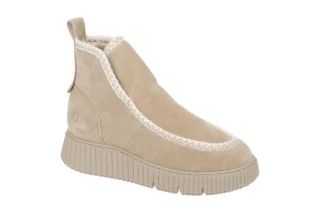 Tamaris Damen Stiefeletten 1-26865-41 Beige Winterstiefel Mokassin G Weite