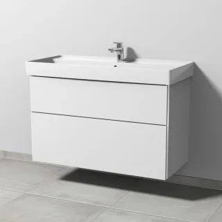 Sanipa 3way Waschtischunterbau zu Villeroy & Boch Collaro Waschtisch mit 2 Auszügen, Weiß-Soft BR83743